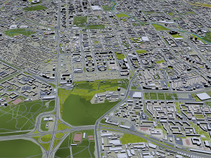 Yekaterinburg city Russia 70km 3D Model
