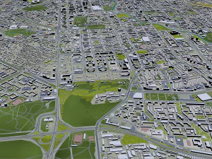 Citt&agrave; di Ekaterinburg Russia 70 km Modello 3D