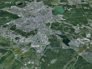 Yekaterinburg city Russia 70km 3D Model