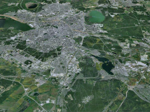Citt&agrave; di Ekaterinburg Russia 70 km Modello 3D