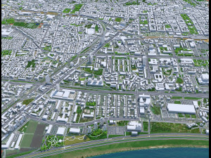Zagreb city Croatia 60km 3D Model