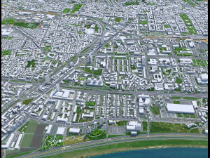 Kota Zagreb Kroasia 60km Model 3D