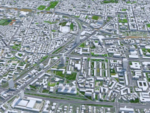 Kota Zagreb Kroasia 60km Model 3D