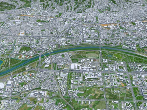 Kota Zagreb Kroasia 60km Model 3D