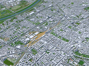 Kota Zagreb Kroasia 60km Model 3D