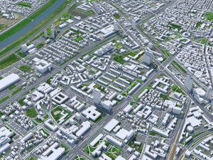 Zagreb city Croatia 60km 3D Model