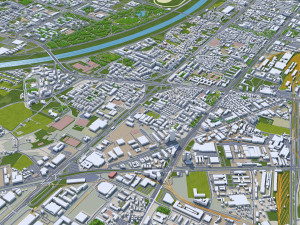 Zagreb city Croatia 60km 3D Model