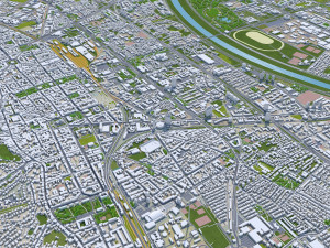 Zagreb city Croatia 60km 3D Model