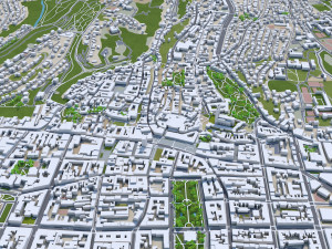 Zagreb city Croatia 60km 3D Model