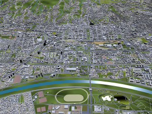 Zagreb city Croatia 60km 3D Model
