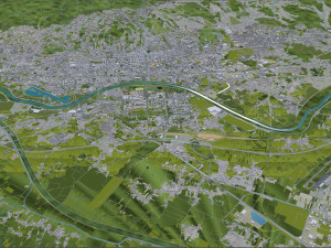 Zagreb city Croatia 60km 3D Model