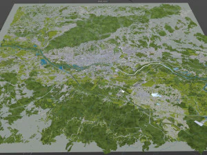 Kota Zagreb Kroasia 60km Model 3D