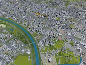 Zagreb city Croatia 60km 3D Model