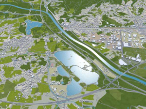 Kota Zagreb Kroasia 60km Model 3D