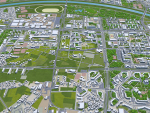 Zagreb city Croatia 60km 3D Model