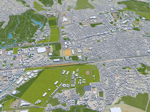 Zagreb city Croatia 60km 3D Model