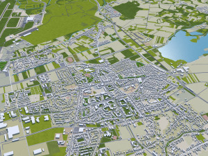 Zagreb city Croatia 60km 3D Model