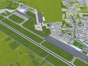 Zagreb city Croatia 60km 3D Model