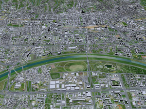 Zagreb city Croatia 60km 3D Model
