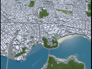 Baixada city Santista Brazil 150km 3D Модель