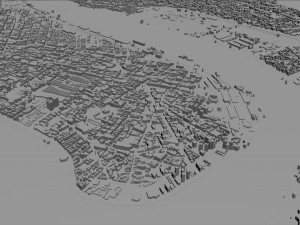 Baixada city Santista Brazil 150km 3D Модель