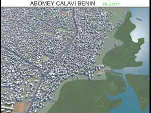 Abomey city Calavi Benin 10km 3D 모델