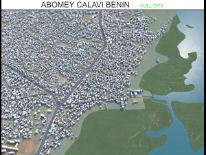 Abomey city Calavi Benin 10km 3D Model