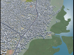 Abomey city Calavi Benin 10km 3D Model