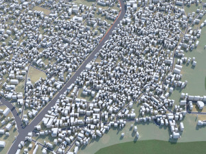 Abomey city Calavi Benin 10km 3D Model