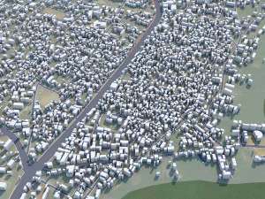 Abomey city Calavi Benin 10km 3D Model