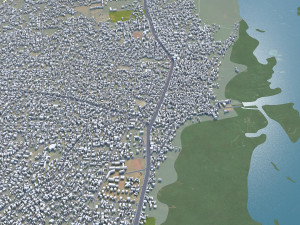 Abomey city Calavi Benin 10km 3D Model