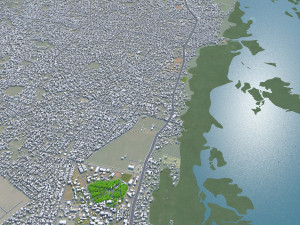 Abomey city Calavi Benin 10km 3D Model