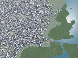 Abomey city Calavi Benin 10km 3D Model
