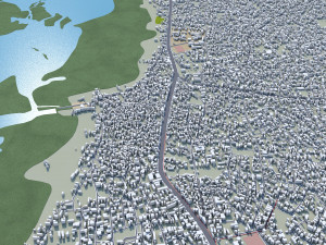Abomey city Calavi Benin 10km 3D Model