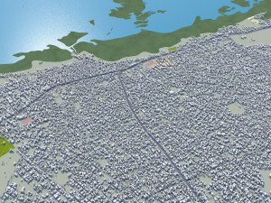 Abomey city Calavi Benin 10km 3D Model