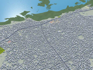 Abomey city Calavi Benin 10km 3D Model