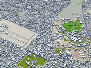 Abomey city Calavi Benin 10km 3D Model