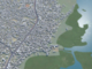 Abomey city Calavi Benin 10km 3D Model