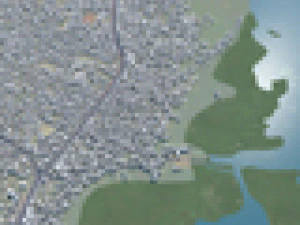 Abomey city Calavi Benin 10km 3D Model