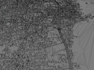 Abomey city Calavi Benin 10km 3D Model