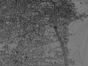 Abomey city Calavi Benin 10km 3D Model