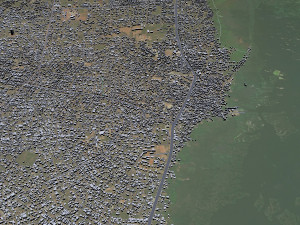 Abomey city Calavi Benin 10km 3D Model