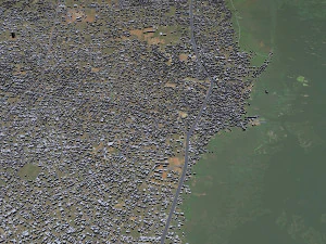 Abomey city Calavi Benin 10km 3D Model