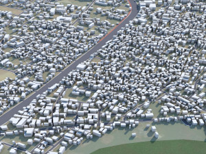 Abomey city Calavi Benin 10km 3D Model
