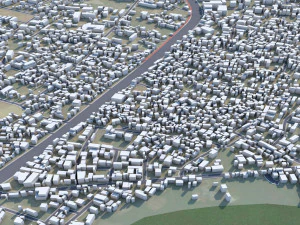 Abomey city Calavi Benin 10km 3D Model