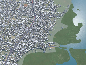 Abomey city Calavi Benin 10km 3D Model