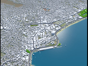 Acapulco de Juarez city Guerrero Mexico 40km 3D 모델