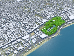 Acapulco de Juarez city Guerrero Mexico 40km 3D 모델