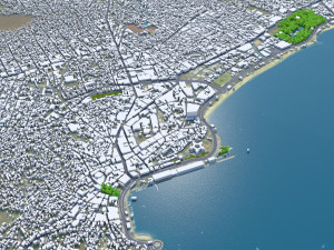 Acapulco de Juarez city Guerrero Mexico 40km 3D 모델