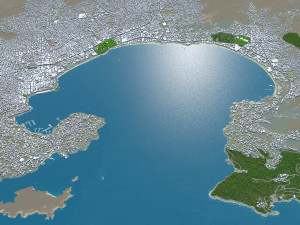 Acapulco de Juarez city Guerrero Mexico 40km 3D 모델